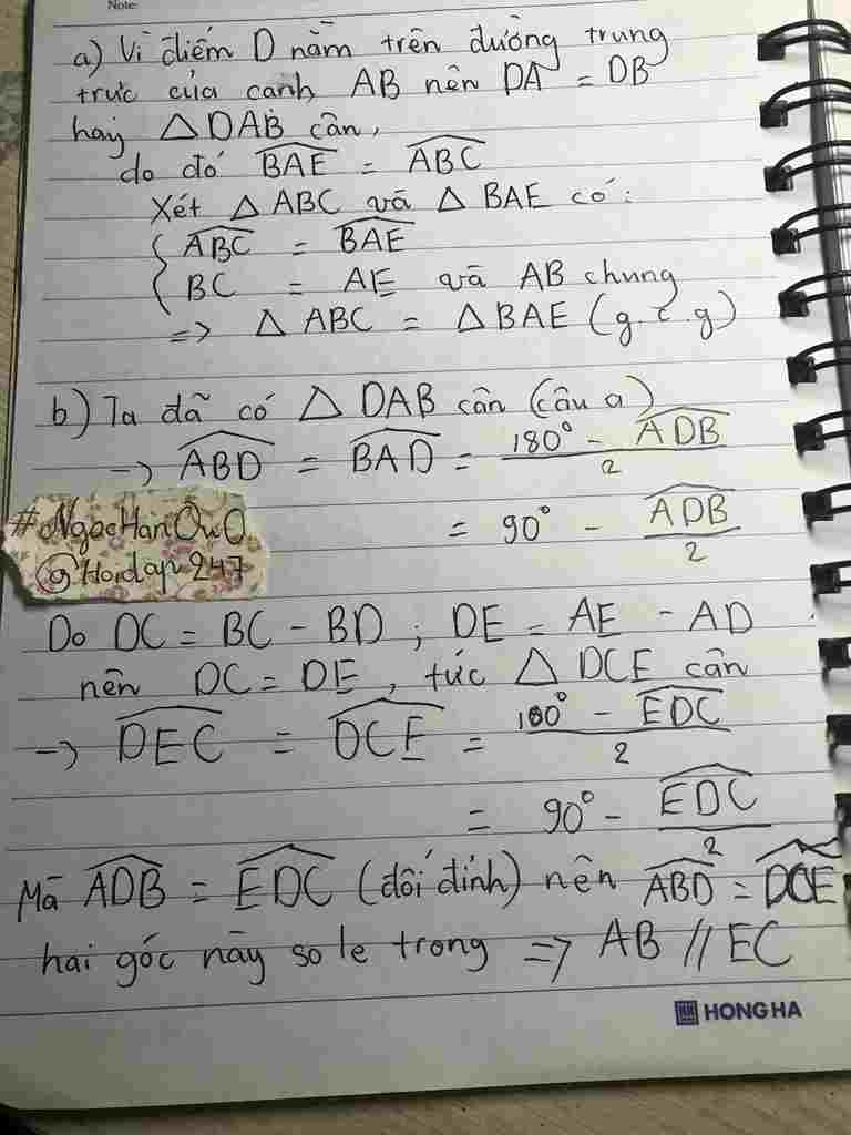 toan-lop-7-cho-tam-giac-abc-duong-trung-truc-cua-canh-ab-cat-tia-bc-tai-d-tren-tia-ad-lay-diem-e