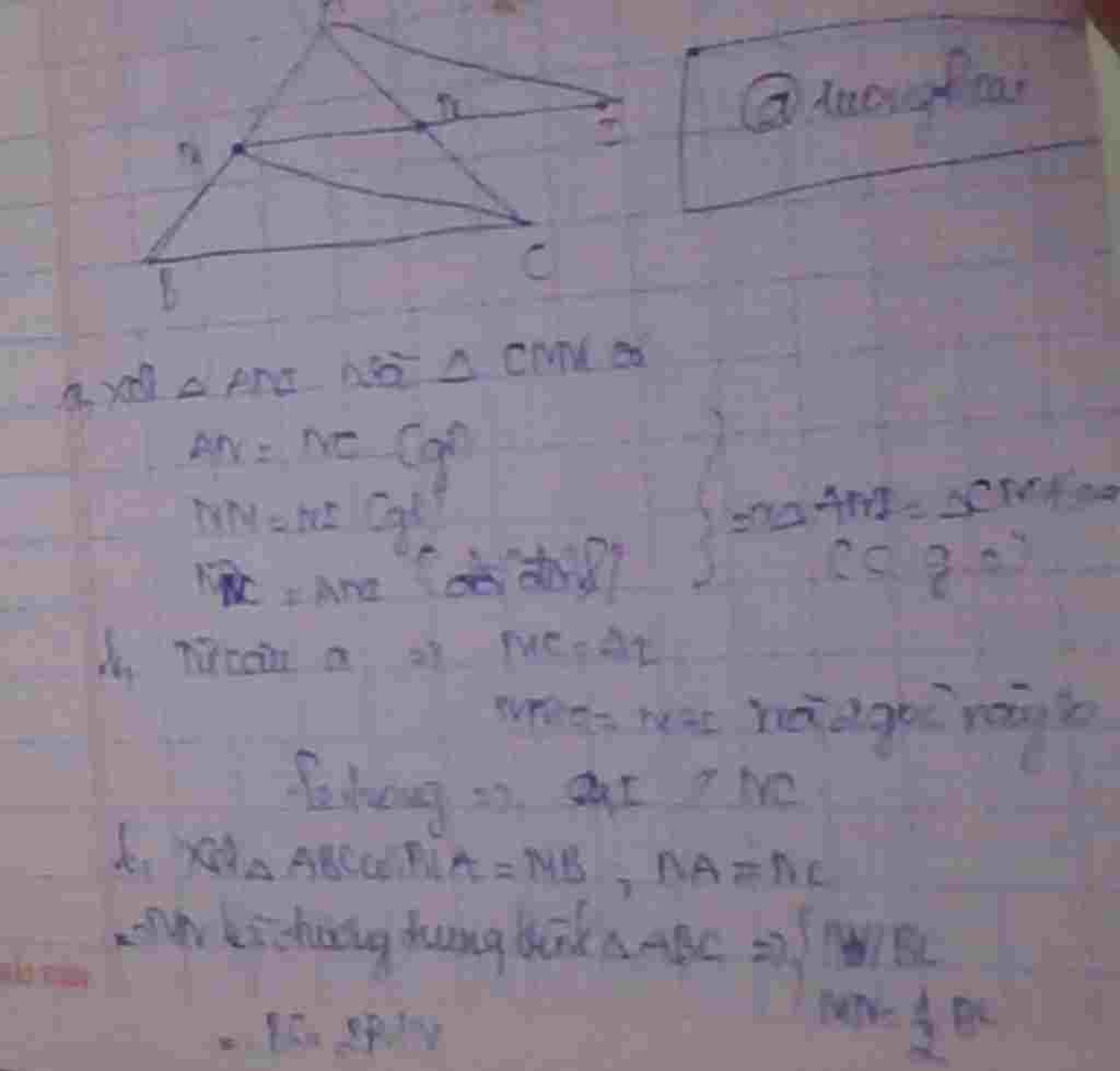 toan-lop-7-cho-tam-giac-abc-goi-m-n-theo-thu-tu-la-trung-diem-cua-ab-ac-tren-tia-doi-cua-tia-nm