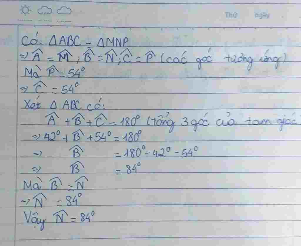 toan-lop-7-cho-tam-giac-abc-tam-giac-mnp-va-goc-a-42-goc-p-54-tinh-so-do-goc-n