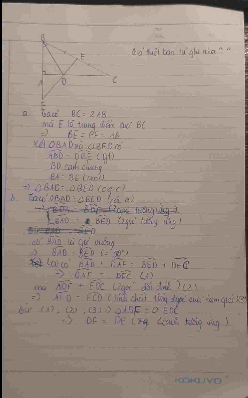 toan-lop-7-cho-tam-giac-abc-vuong-tai-a-co-bc-2ab-tia-phan-giac-cua-goc-b-cat-ac-tai-d-goi-e-la