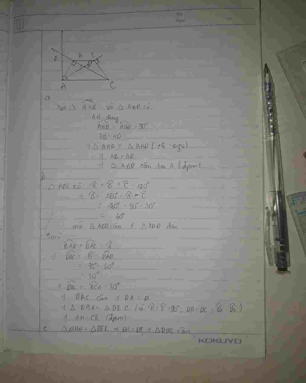 toan-lop-7-cho-tam-giac-abc-vuong-tai-a-co-goc-c-30-do-duong-cao-ah-tren-hc-lay-d-sao-cho-hb-hd