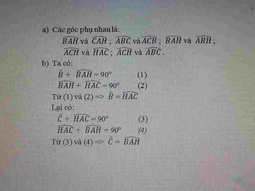 toan-lop-7-cho-tam-giac-abc-vuong-tai-a-duong-cao-ah-a-tim-cac-goc-phu-nhau-trong-hinh-ve-b-chun
