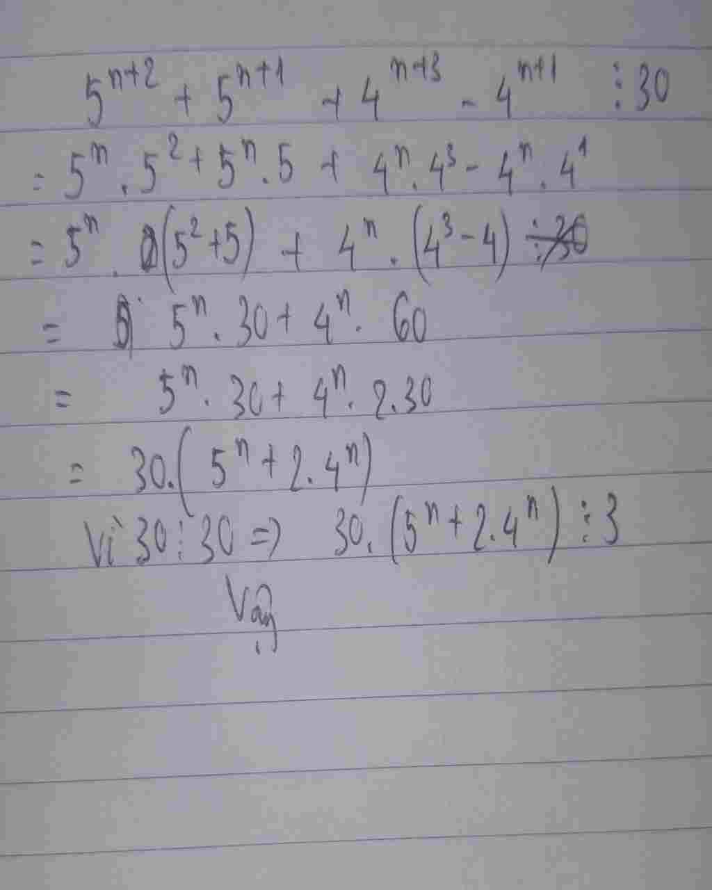 cho biểu thức a 3n 5 n 4