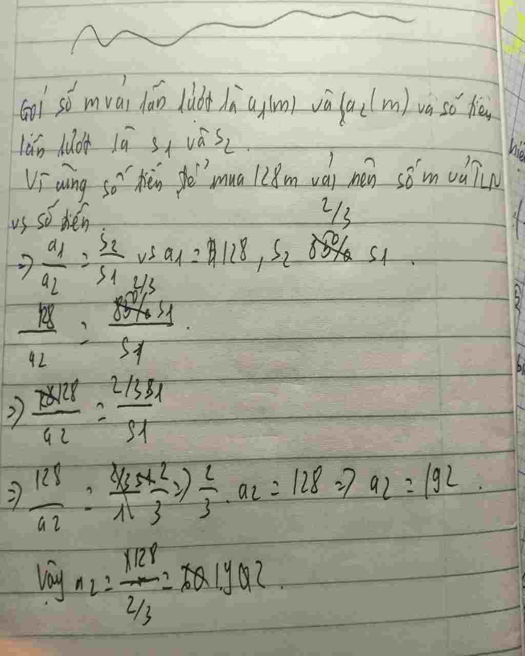 toan-lop-7-neu-dung-so-tien-mua-128m-vai-loai-i-thi-se-mua-duoc-bao-nhieu-m-vai-loai-ii-biet-ran