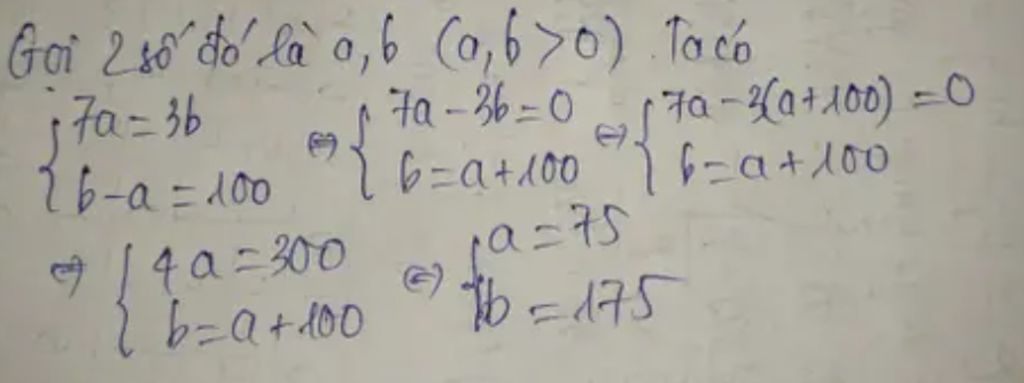 toan-lop-7-tim-2-so-duong-biet-7-lan-so-thu-nhat-bang-3-lan-so-thu-2-va-hieu-cua-chung-la-100-mo
