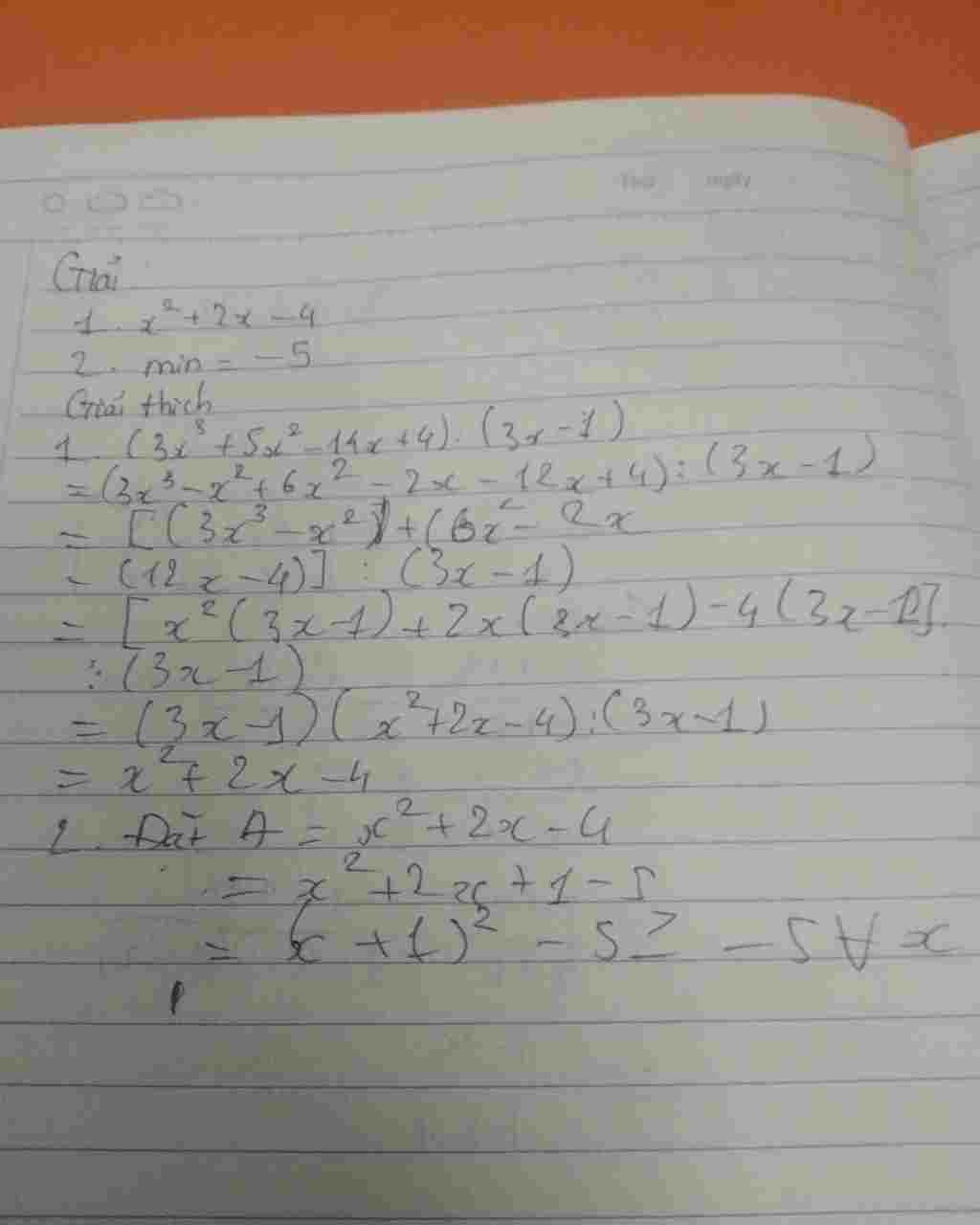 Toán Lớp 8: (3x^3+5x^2−14x+4):(3x−1) tính và tìm GTNN toan-lop-8-3-3-5-2-14-4-3-1-tinh-va-tim-gtnn