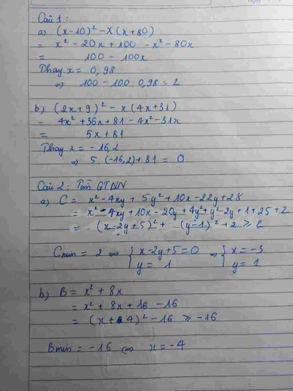 toan-lop-8-cau-1-rut-gon-bieu-thuc-roi-tinh-gia-tri-a-10-2-80-khi-0-98-b-2-9-2-4-31-khi-16-2-cau