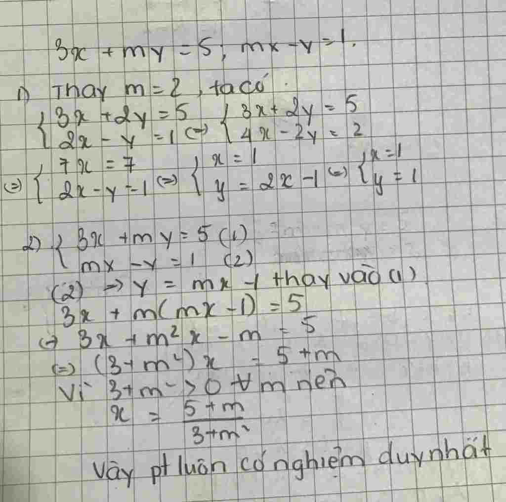 toan lop 8 cho he phuong trinh 3 my 5 m y 1 1 giai he khi m 2 2 chung minh he co nghiem duy nhat toan-lop-8-cho-he-phuong-trinh-3-my-5-m-y-1-1-giai-he-khi-m-2-2-chung-minh-he-co-nghiem-duy-nhat