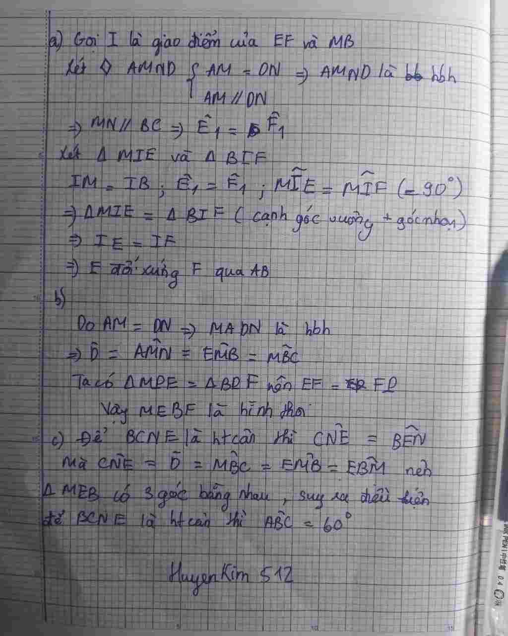 Toán Lớp 8: cho hình bình hánh abcd trên các cạnh ab, bc lần lượt lấy các điểm m, n sao cho am=dn.Đường trung trực của bm lần lượt cắt các đường th toan-lop-8-cho-hinh-binh-hanh-abcd-tren-cac-canh-ab-bc-lan-luot-lay-cac-diem-m-n-sao-cho-am-dn-d