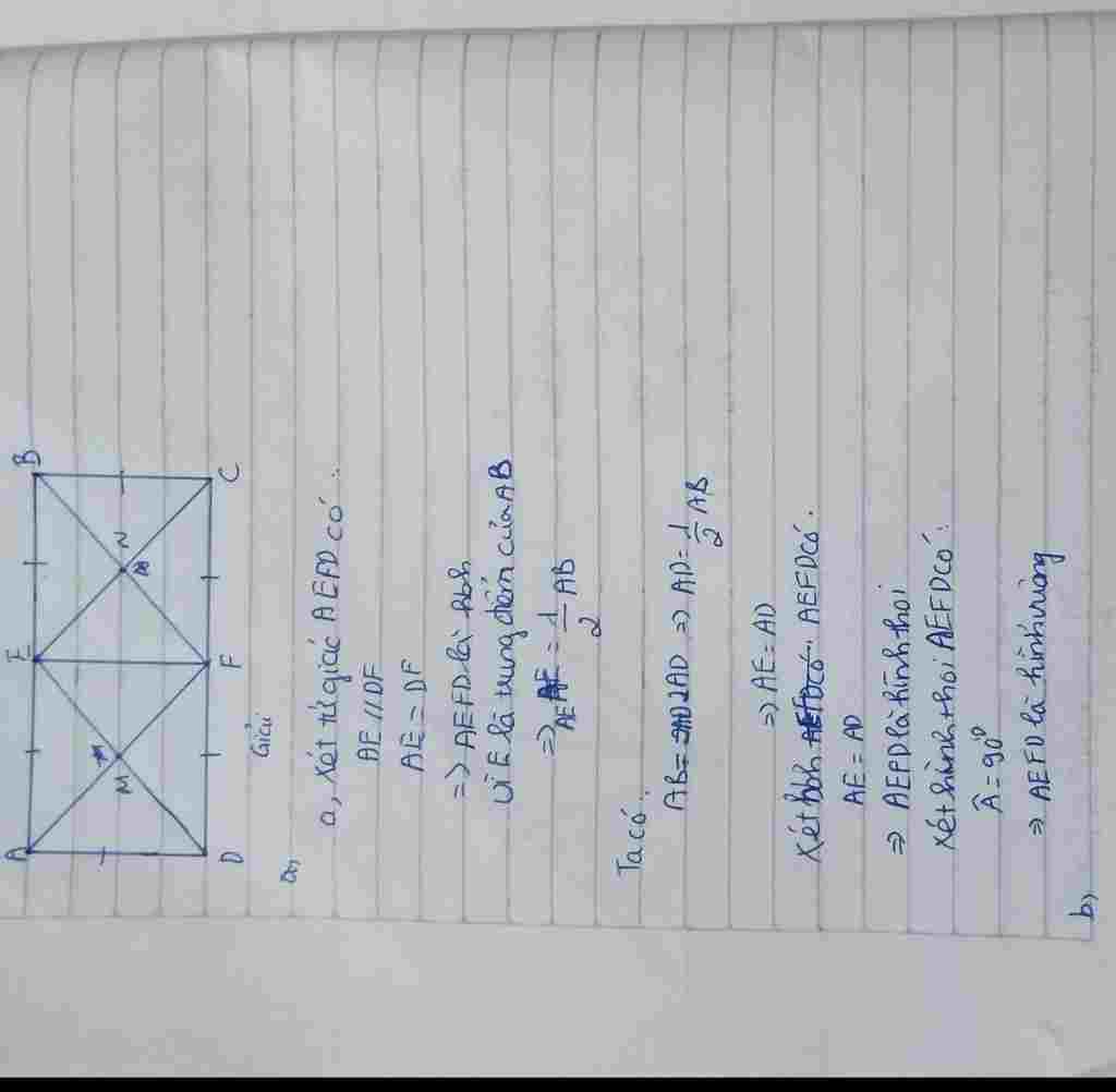 toan-lop-8-cho-hinh-chu-nhat-abcd-co-ab-2ad-goi-e-f-theo-thu-tu-la-trung-diem-cua-ab-cd-goi-m-la