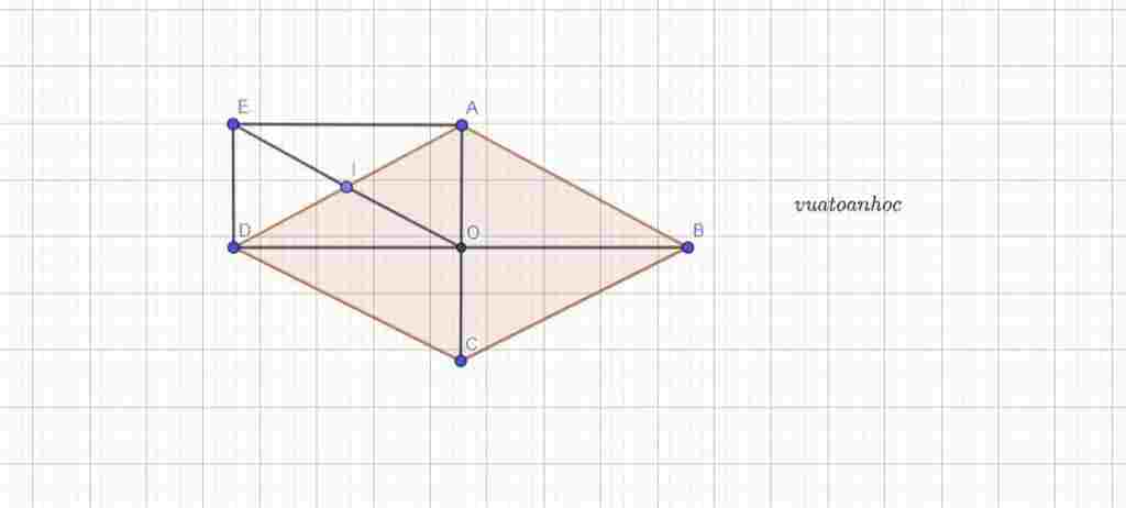 toan-lop-8-cho-hinh-thoi-abcd-ac-bd-ca-cat-bd-tai-o-goi-i-la-trung-diem-cua-ad-lay-diem-e-sao-ch