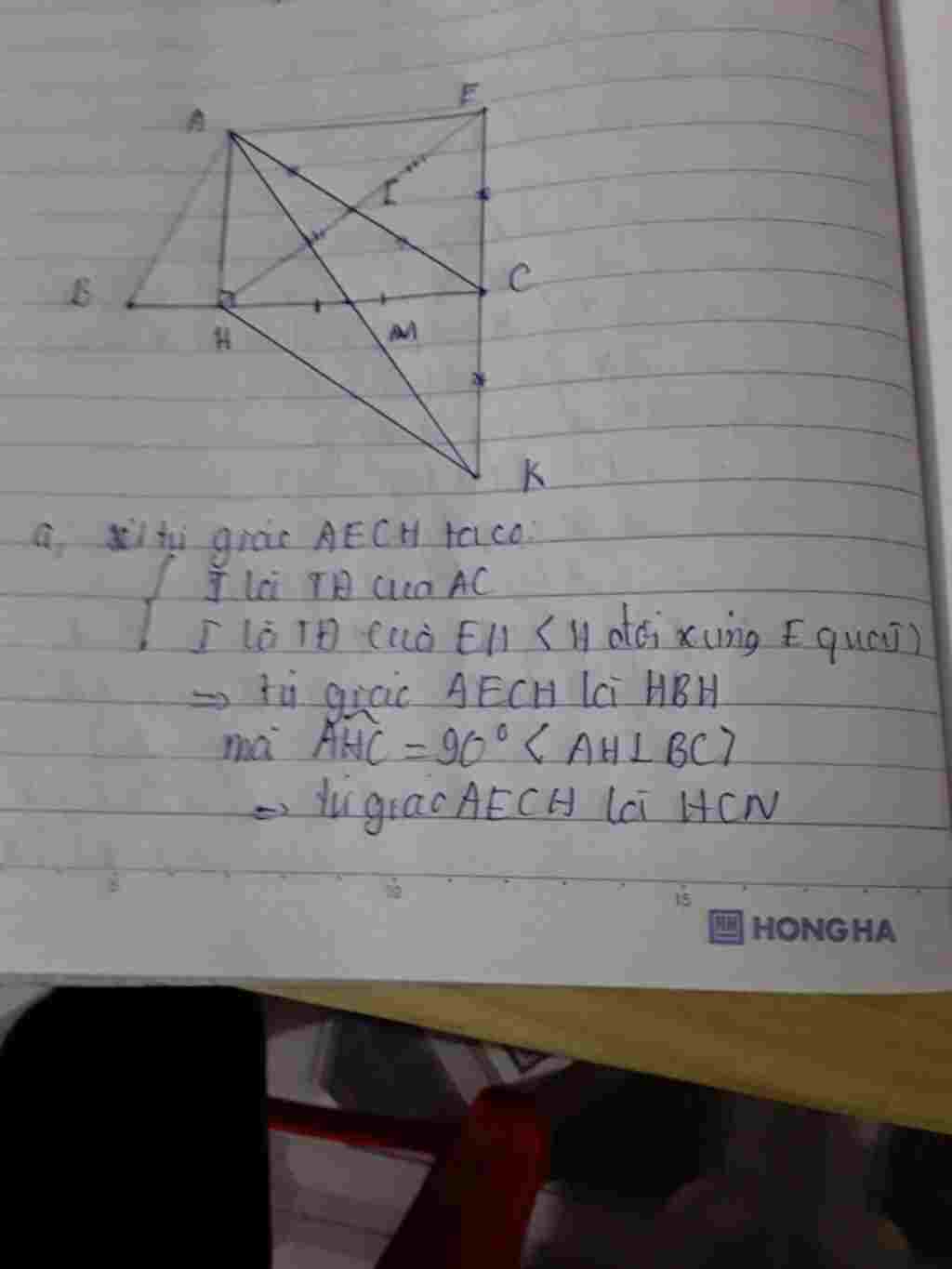 toan-lop-8-cho-tam-giac-abc-ab-ac-duong-cao-ah-goi-la-trung-diem-cua-ac-e-la-diem-doi-ung-voi-h