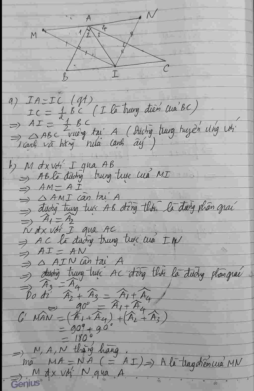 toan-lop-8-cho-tam-giac-abc-biet-i-la-trung-diem-bc-va-ai-bi-ci-a-chung-minh-tam-giac-abc-vuong