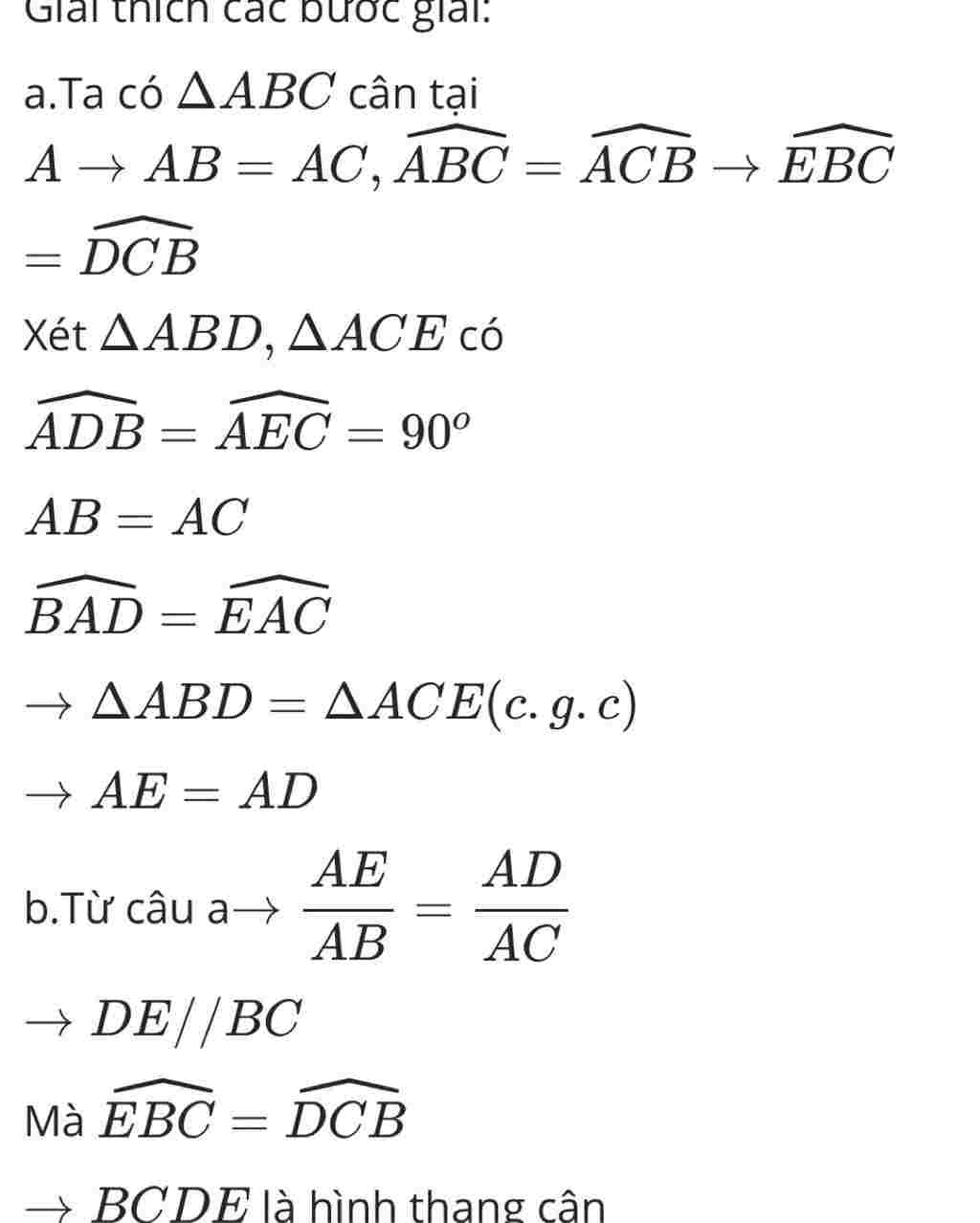 toan lop 8 cho tam giac abc can tai a ke cac duong cao bd va ce tu giac becd la hinh gi vi sao g toan-lop-8-cho-tam-giac-abc-can-tai-a-ke-cac-duong-cao-bd-va-ce-tu-giac-becd-la-hinh-gi-vi-sao-g