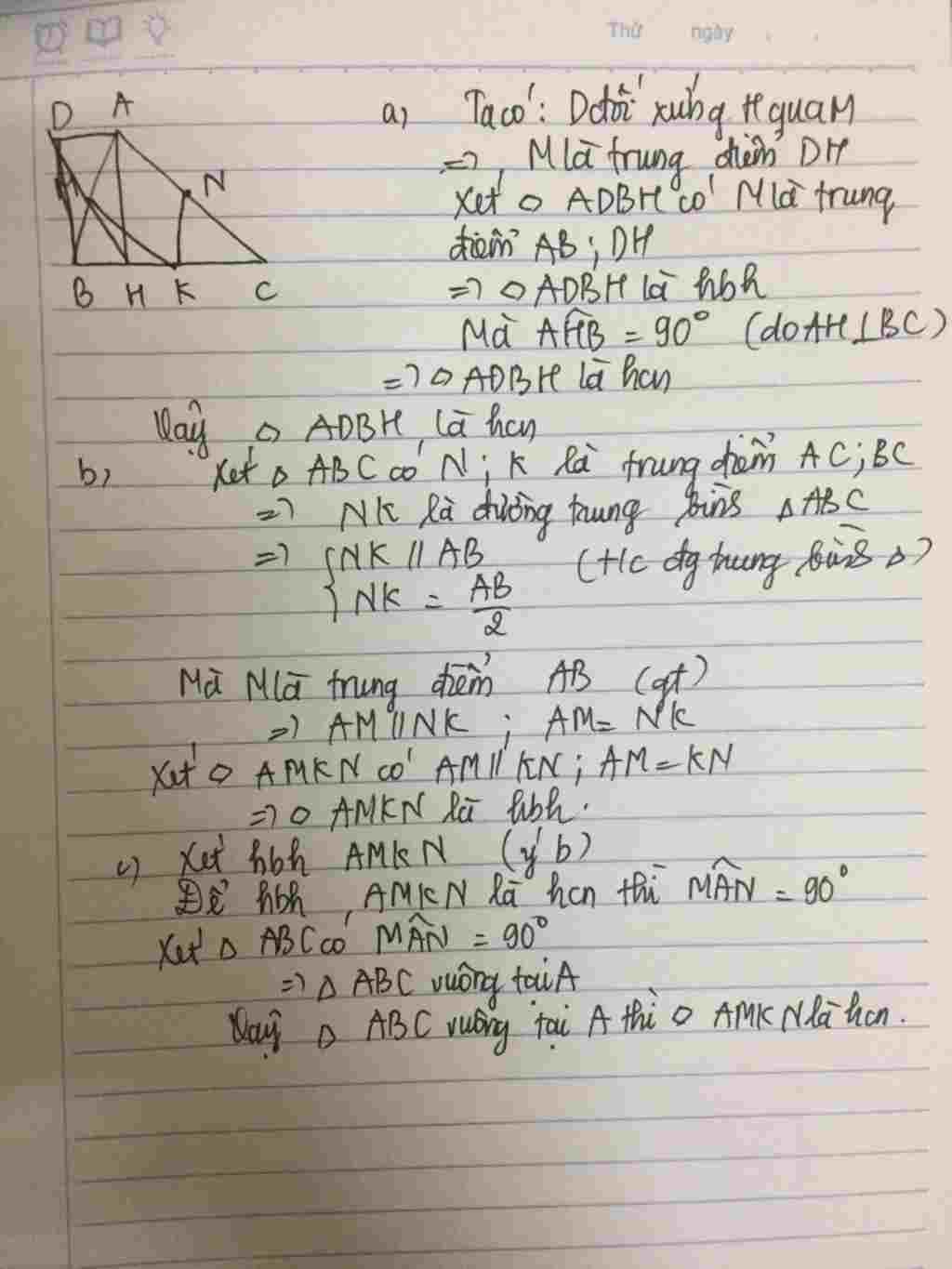 toan-lop-8-cho-tam-giac-abc-co-3-goc-nhon-ab-ac-ah-vuong-goc-voi-bc-goi-m-n-k-thu-tu-trung-diem
