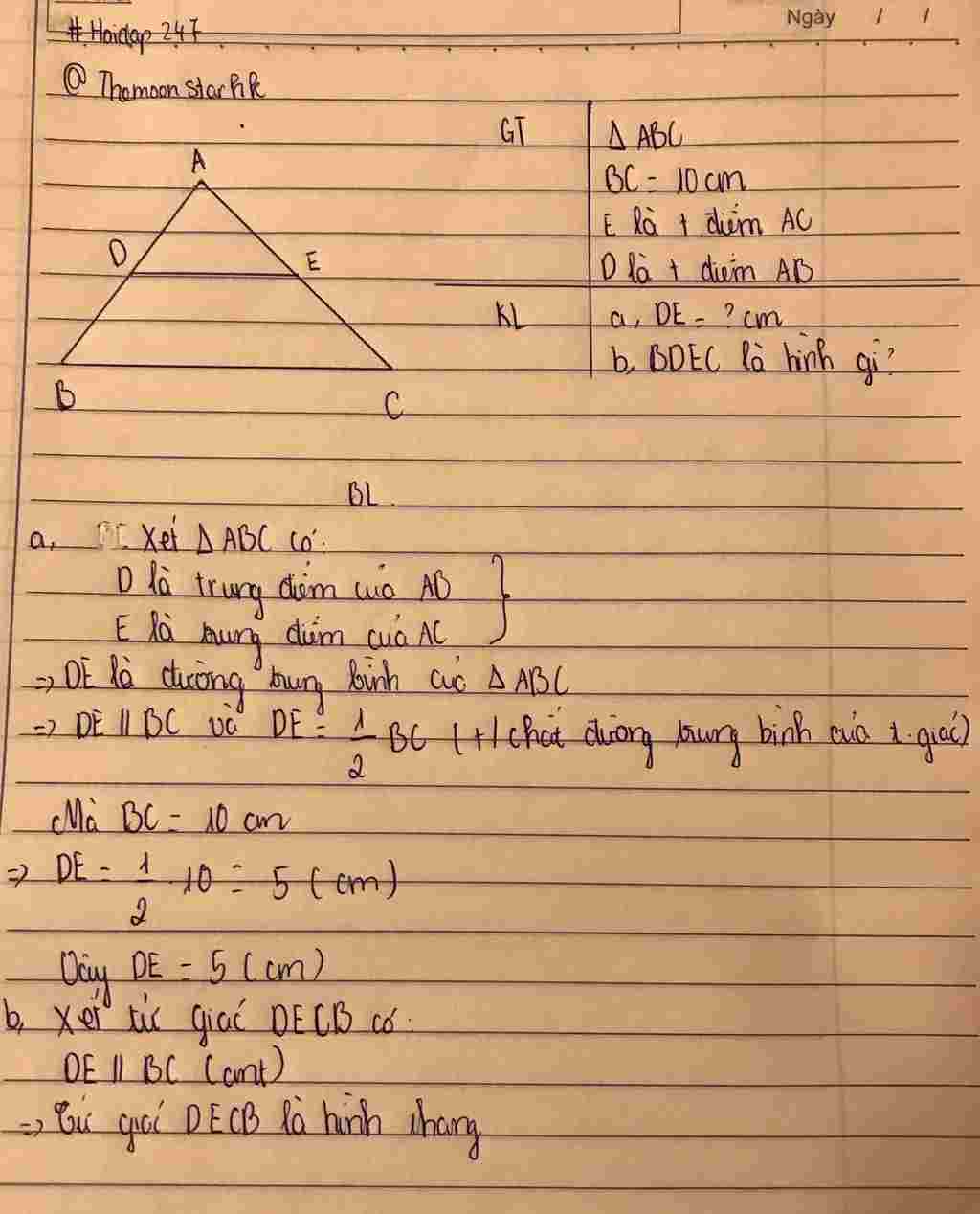 toan-lop-8-cho-tam-giac-abc-co-bc-10cm-goi-d-va-e-lan-luot-la-trung-diem-cua-ab-va-ac-a-tinh-do