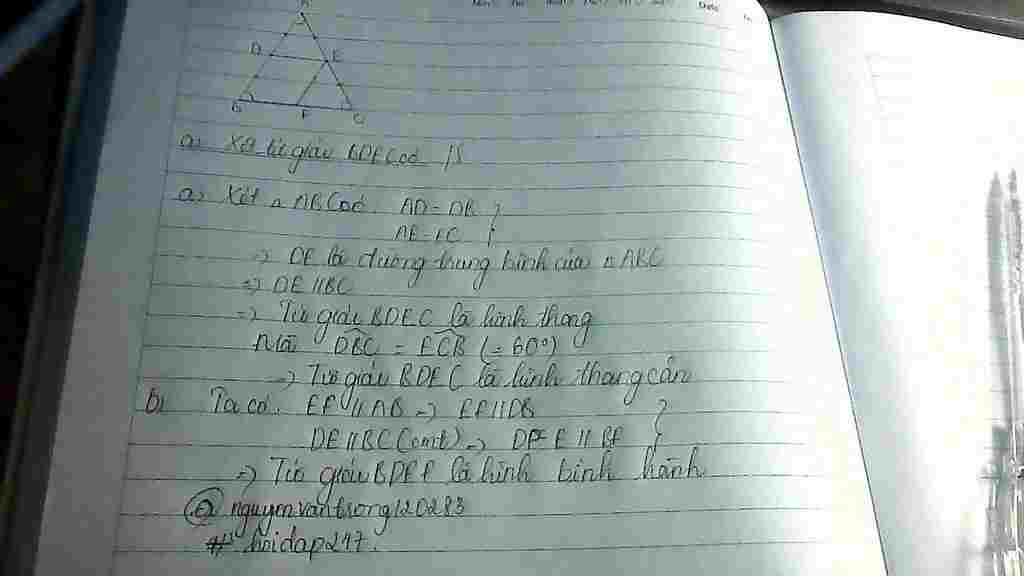 toan-lop-8-cho-tam-giac-abc-deu-co-d-e-lan-luot-la-trung-diem-cua-ab-ac-a-chung-minh-tu-giac-bde