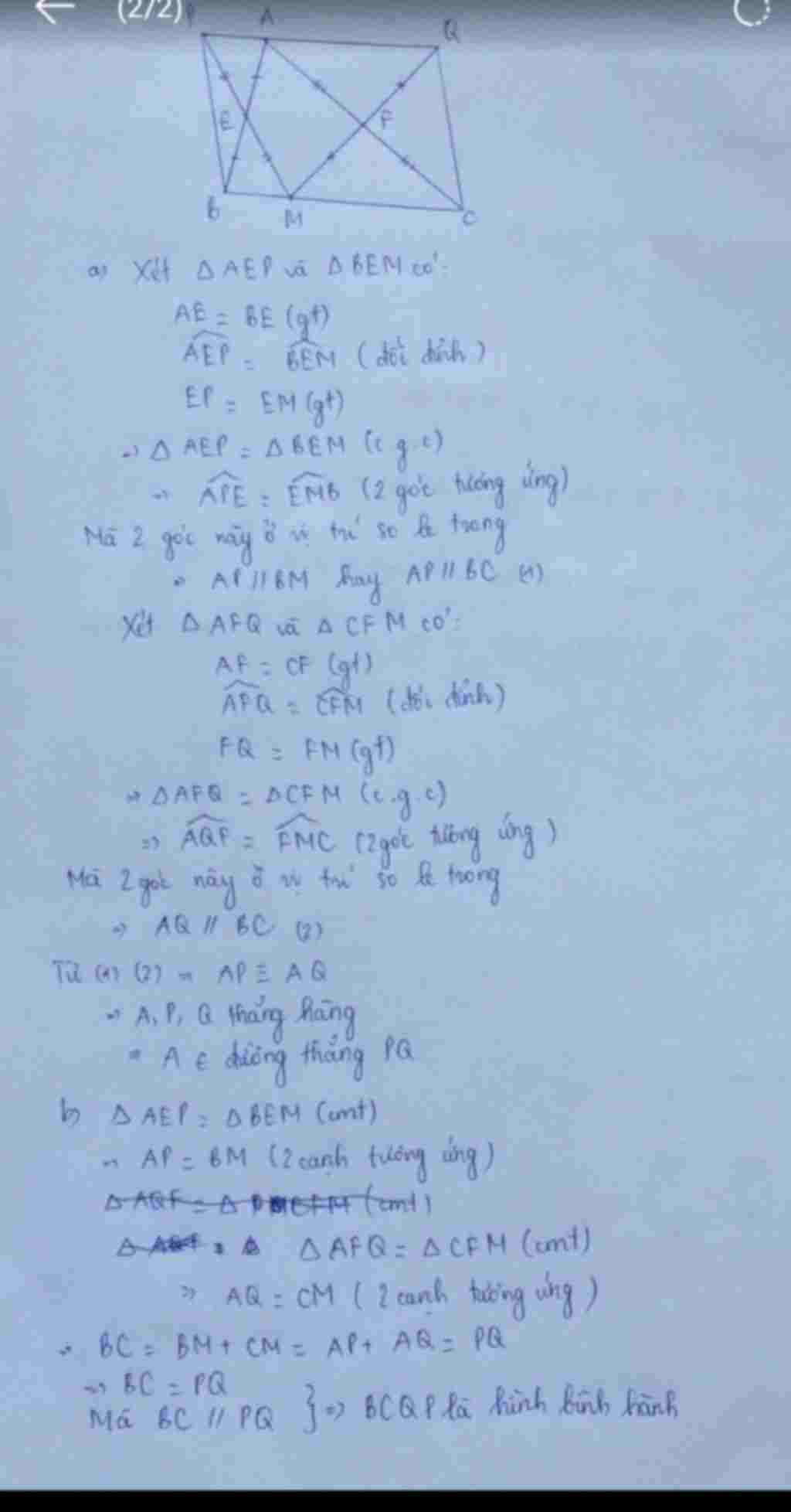 toan-lop-8-cho-tam-giac-abc-goi-e-f-theo-thu-tu-la-trung-diem-cua-cac-canh-ab-va-ac-mot-diem-m-b