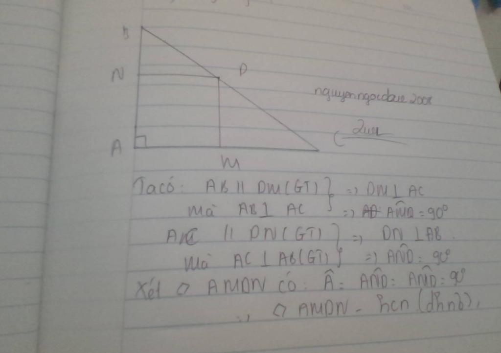 toan-lop-8-cho-tam-giac-abc-vuong-tai-a-diem-d-tren-bd-qua-d-ke-dm-ab-va-dn-ac-cm-tu-giac-amdn-l
