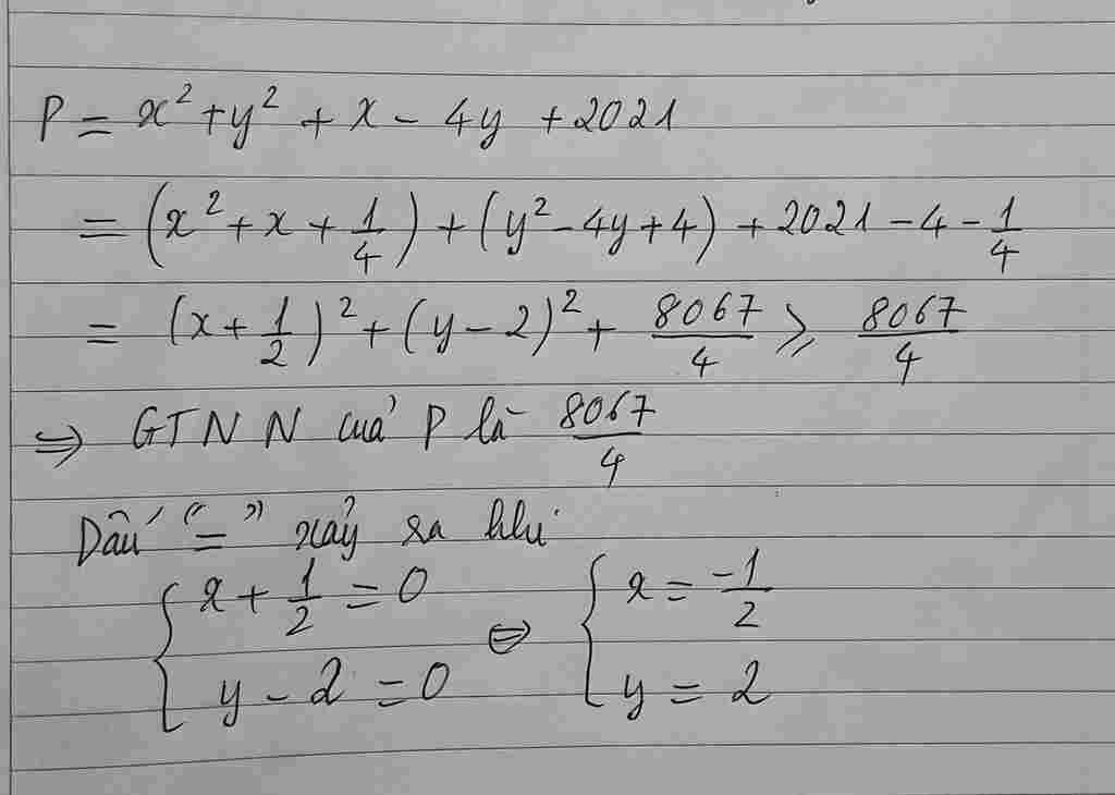 toan-lop-8-tim-gia-tri-nho-nhat-cua-bieu-thuc-p-biet-2-y-2-4y-2021