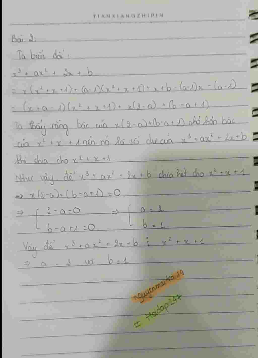 toan-lop-8-tinh-a-2-y-2-biet-y-8-y-15-bai-2-tim-a-b-de-da-thuc-3-a-2-2-b-chia-het-cho-da-thuc-2