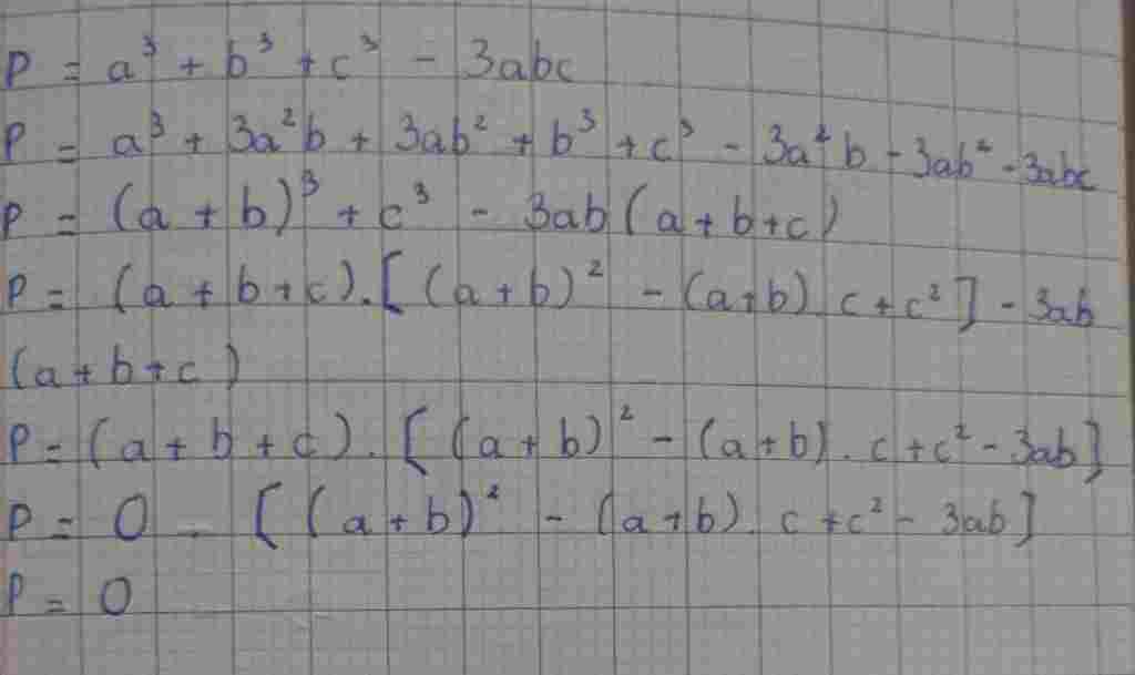 Toán Lớp 8: Với Mọi A,b,c Thỏa Mãn A+b+c=0,giá Trị Của Biểu Thức P=a^3 ...