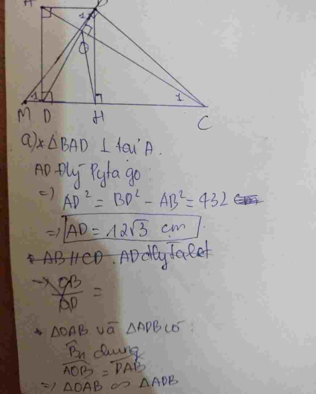 toan lop 9 1 cho hinh thang abcd biet goc a 900 va goc b 900 ab cd hai duong cheo ac va bd vuong toan-lop-9-1-cho-hinh-thang-abcd-biet-goc-a-900-va-goc-b-900-ab-cd-hai-duong-cheo-ac-va-bd-vuong