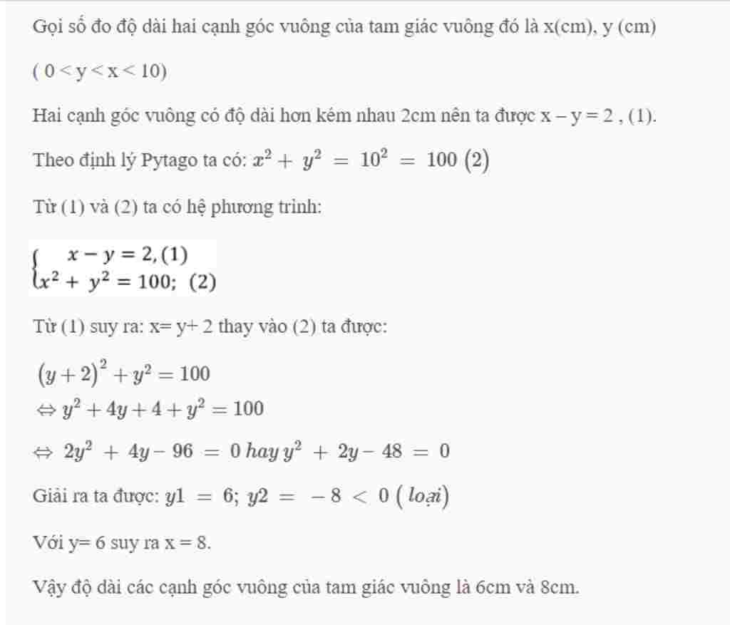 toan-lop-9-9-canh-huyen-cua-mot-tam-giac-vuong-bang-10-cm-hai-canh-goc-vuong-co-do-dai-hon-kem-n