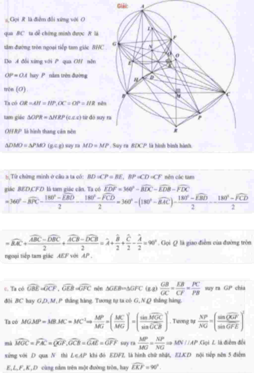toan-lop-9-bai-5-cho-tam-giac-nhon-abc-ab-ac-noi-tiep-duong-tron-o-h-la-truc-tam-cua-tam-giac-go