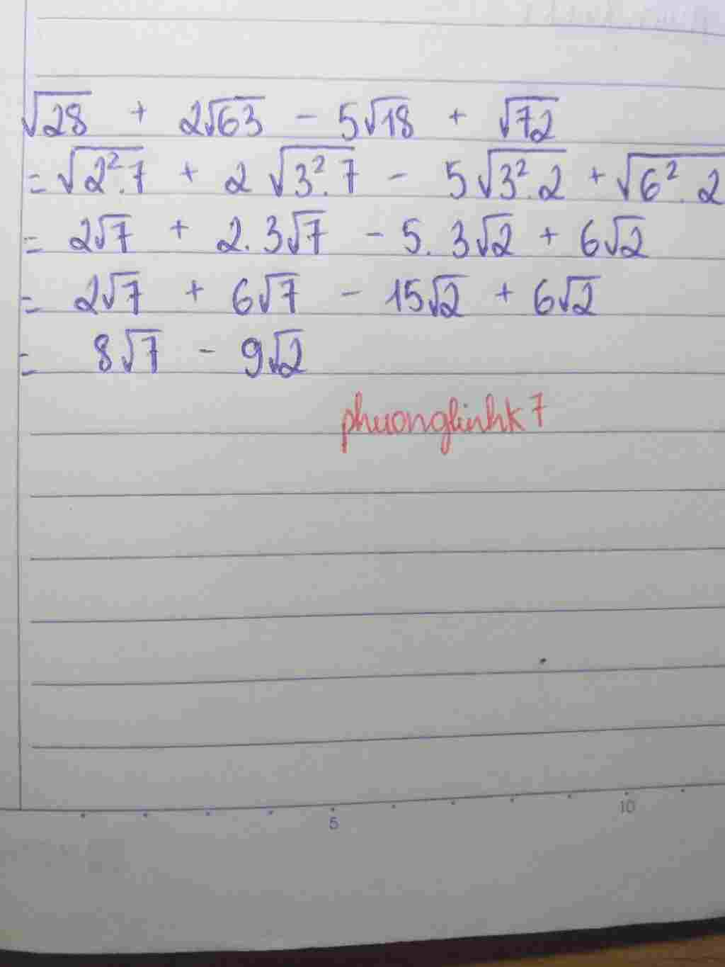 toan-lop-9-can28-cong-2can63-tru-5can18-cong-can72