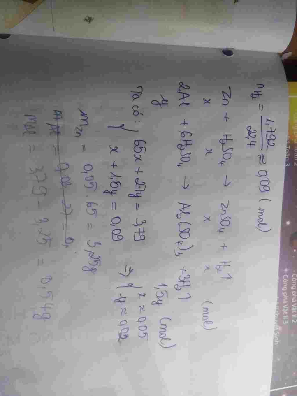 toan-lop-9-cho-3-79g-hon-hop-gom-zn-al-tac-dung-voi-h2so4-loang-thu-duoc-1792ml-khi-tinh-khoi-lu