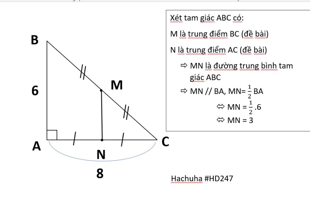 toan-lop-9-cho-abc-a-co-m-la-trung-diem-ab-n-la-trung-diem-ac-tinh-do-dai-mn-biet-ab-6cm-ac-8cm