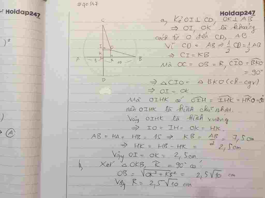 toan-lop-9-cho-duong-tron-o-va-hai-day-ab-cd-bang-nhau-va-vuong-goc-voi-nhau-tai-h-gia-su-ha-5cm