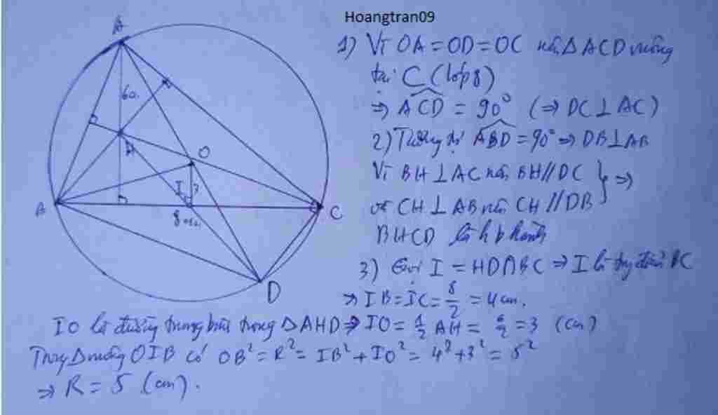 Toán Lớp 9 Cho Tam Giác Abc Có Ba Góc Nhọn Nội Tiếp đường Trònorvà Ab 6786