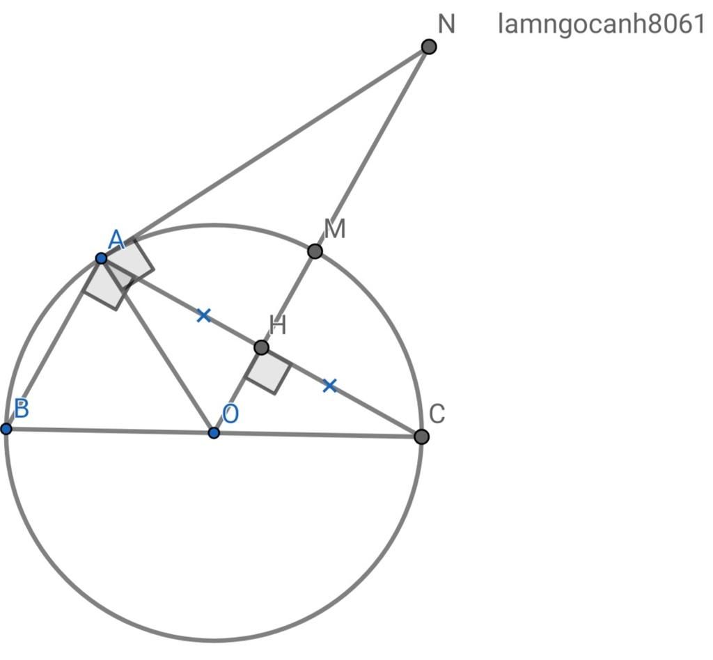 toan-lop-9-cho-tam-giac-abc-noi-tiep-duong-tron-o-r-duong-kinh-bc-goi-h-la-trung-diem-cua-ac-tia