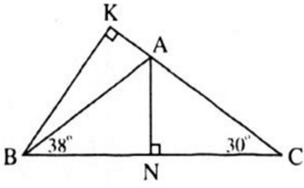 toan-lop-9-cho-tam-giac-abc-trong-do-bc-11cm-goc-abc-38-do-goc-acb-30-do-goi-diem-n-la-chan-cua