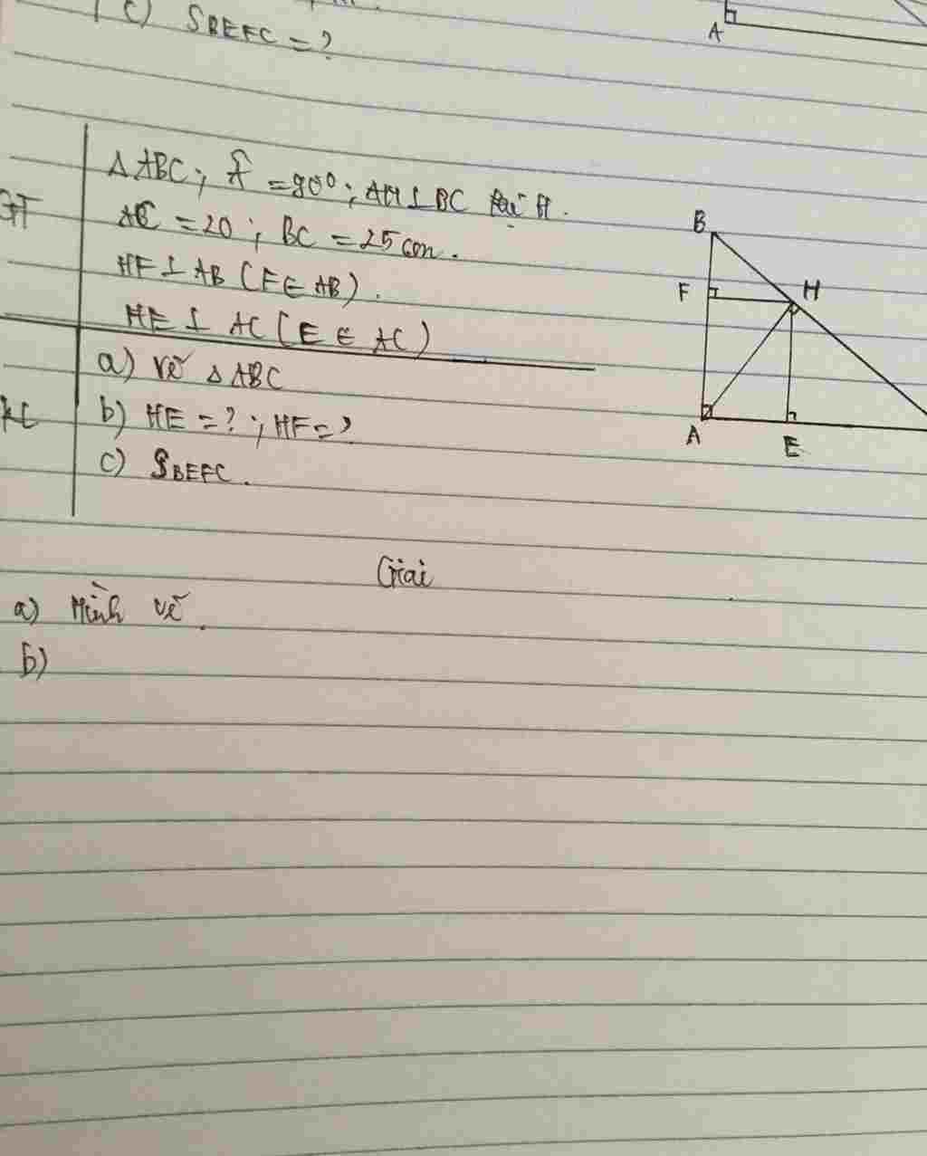 toan lop 9 cho tam giac abc vuong a co ac 20cm bc dai doan thang ae af c tinh dien tich t25cm a toan-lop-9-cho-tam-giac-abc-vuong-a-co-ac-20cm-bc-dai-doan-thang-ae-af-c-tinh-dien-tich-t25cm-a