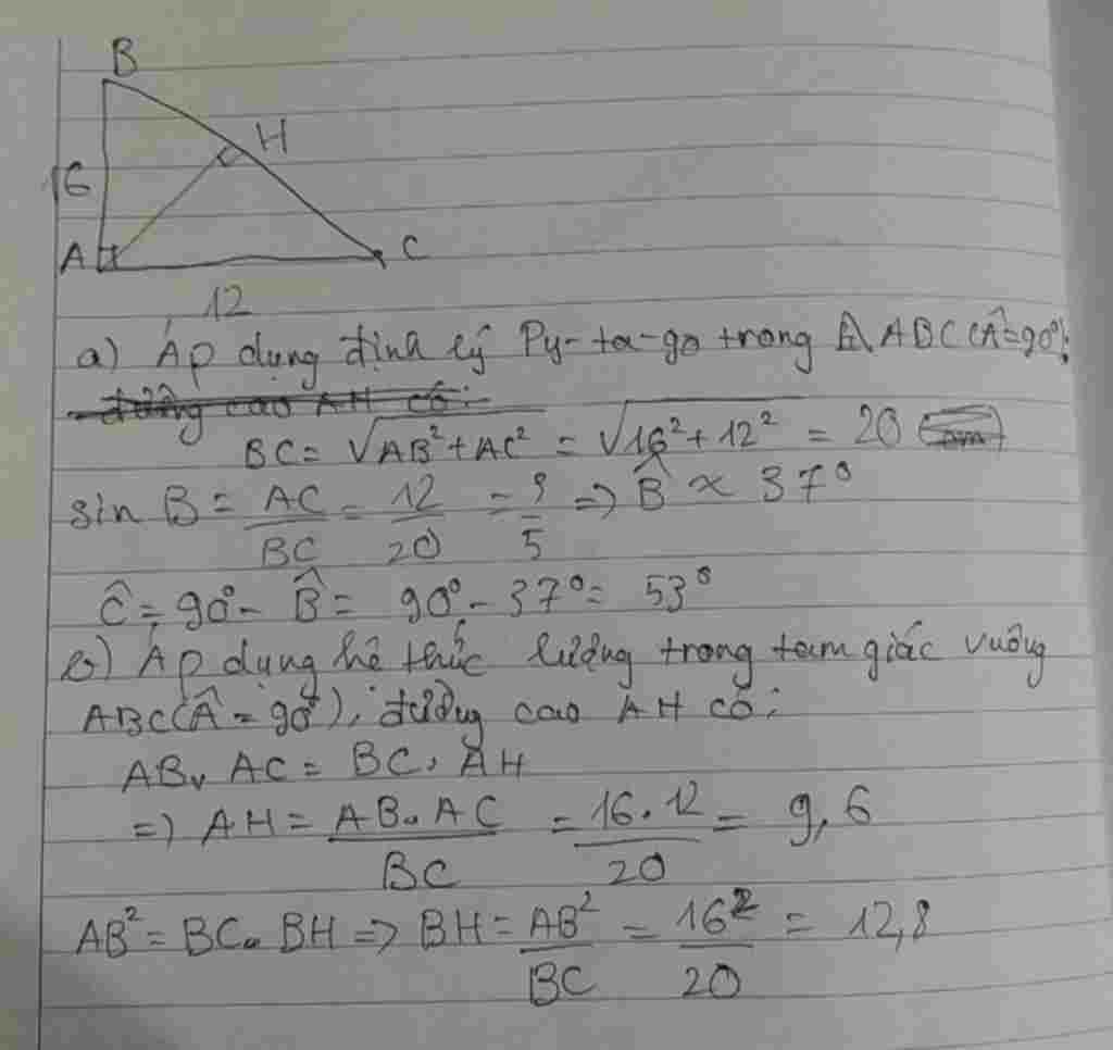 toan-lop-9-cho-tam-giac-abc-vuong-goc-a-duong-cao-ah-biet-ab-16-ac-12-a-tinh-bc-goc-b-goc-c-b-ti