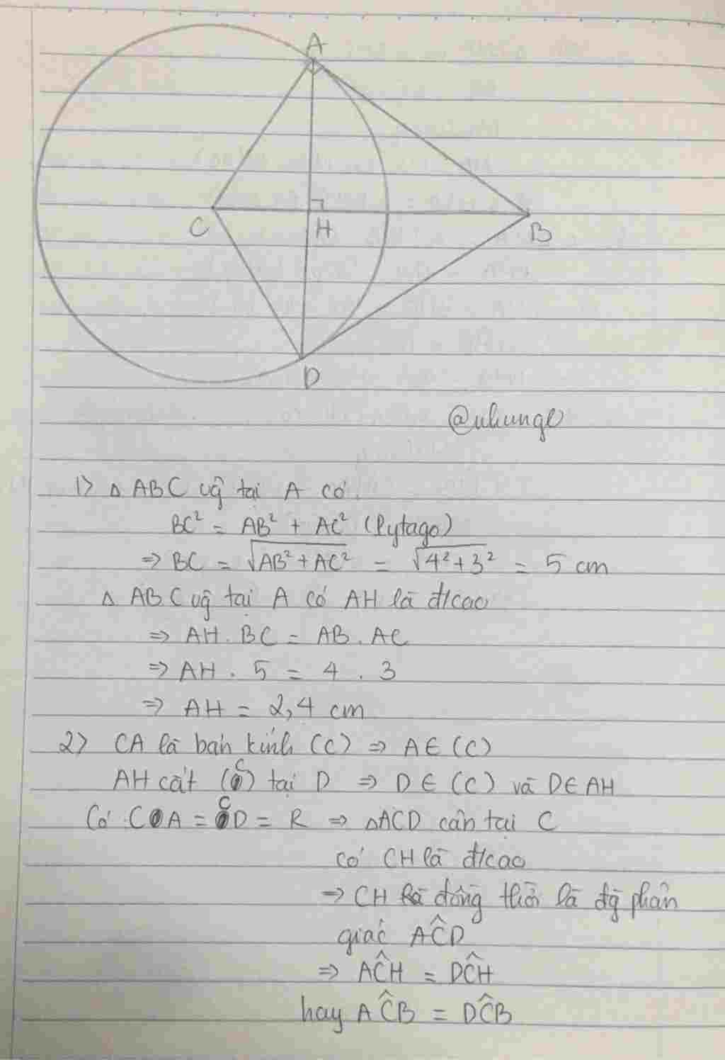 Toán Lớp 9: Cho tam giác ABC vuông tại A(AB/>AC),có đường cao AH. 1.Cho AB=4cm;AC=3cm.Tính độ dài các đoạn thẳng BC,AH. 2.Vẽ đường tròn tâm C,bán kí”></p>
	                </div>
	            </div>
	        </div>
	    </li><!-- #comment-## -->
	        </ol><!-- End commentlist -->
	        </div><!-- End page-content -->
    
    <div class= toan-lop-9-cho-tam-giac-abc-vuong-tai-a-ab-ac-co-duong-cao-ah-1-cho-ab-4cm-ac-3cm-tinh-do-dai-ca