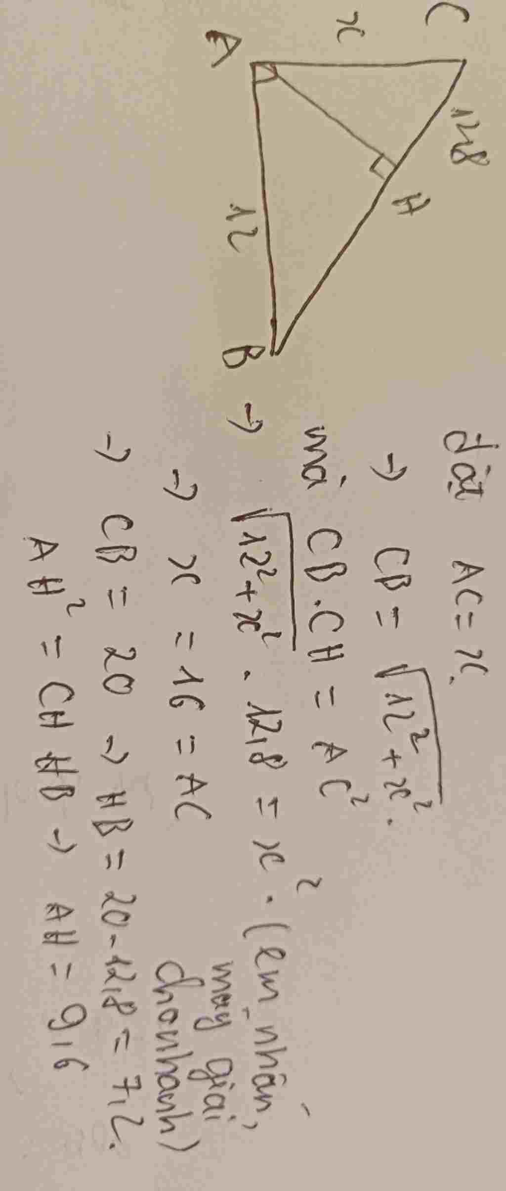toan lop 9 cho tam giac abc vuong tai a ah la duong cao biet ab 12 ch 12 8 tinh cac canh con lai toan-lop-9-cho-tam-giac-abc-vuong-tai-a-ah-la-duong-cao-biet-ab-12-ch-12-8-tinh-cac-canh-con-lai