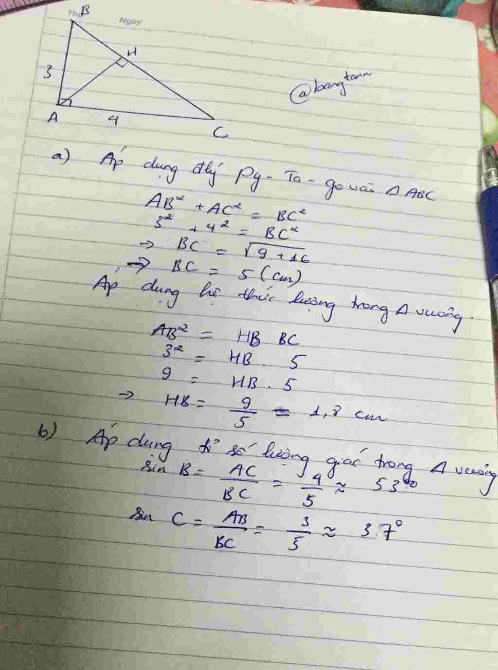 toan-lop-9-cho-tam-giac-abc-vuong-tai-a-biet-ab-3cm-ac-4cm-ke-duong-cao-ah-h-thuoc-bc-a-tinh-do