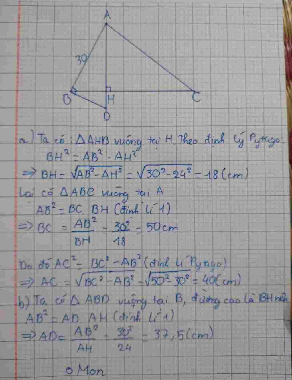 toan lop 9 cho tam giac abc vuong tai a co ab 30cm duong cao ah 24cm a tinh hb bc ac b duong tha toan-lop-9-cho-tam-giac-abc-vuong-tai-a-co-ab-30cm-duong-cao-ah-24cm-a-tinh-hb-bc-ac-b-duong-tha