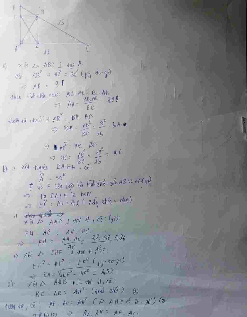 toan-lop-9-cho-tam-giac-abc-vuong-tai-a-duong-cao-ah-biet-ac-12-bc-15-a-tinh-ha-hb-va-hc-b-goi-e