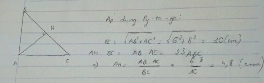 toan-lop-9-cho-tam-giac-abc-vuong-tai-a-duong-cao-ah-biet-canh-ab-6cm-ac-8cm-tinh-bc-ah-bh-va-ch