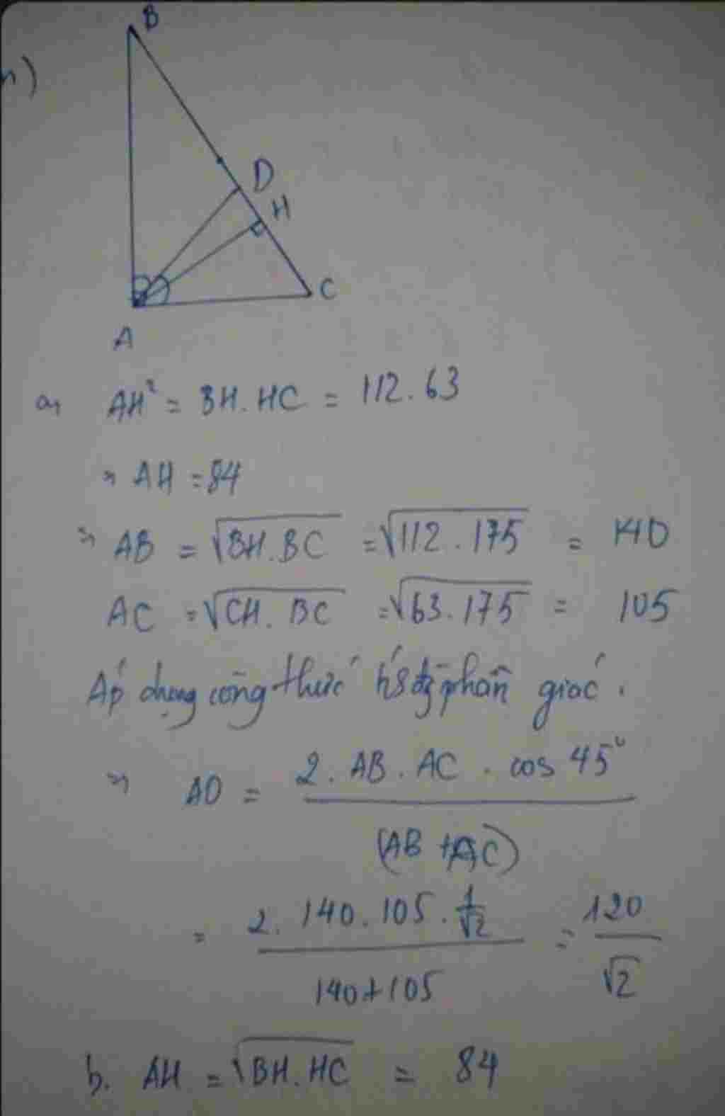 toan-lop-9-cho-tam-giac-abc-vuong-tai-a-duong-cao-ah-duong-phan-giac-ad-ch-63-hd-112-a-tinh-do-d