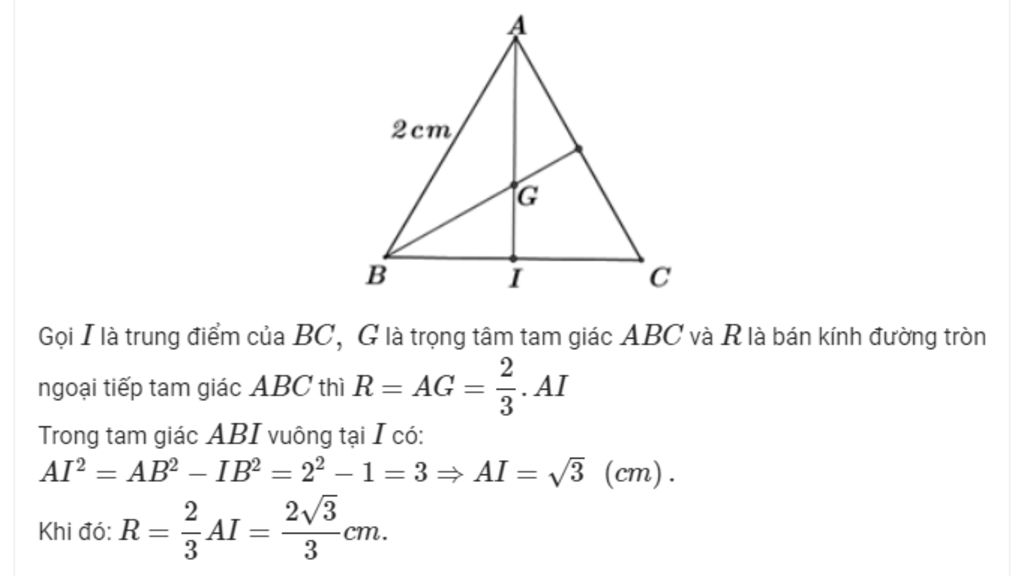 toan-lop-9-cho-tam-giac-deu-abc-canh-bang-2cm-tinh-ban-kinh-duong-tron-ngoai-tiep-tam-giac-abc