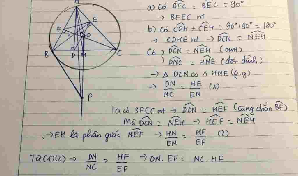 toan-lop-9-cho-tam-giac-nhon-abc-ab-ac-noi-tiep-duong-tron-tam-o-cac-duong-cao-ad-be-cf-d-bc-e-a