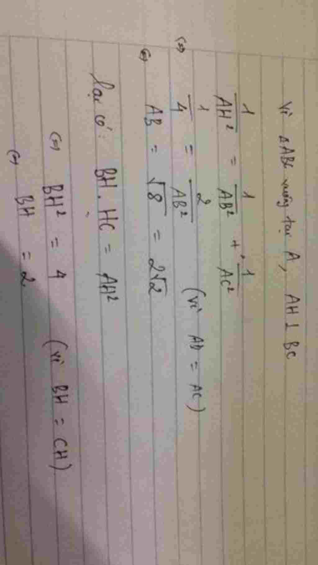 toan-lop-9-cho-triangle-abc-vuong-tai-a-duong-cao-ah-biet-ab-ac-hc-hb-ah-2-tinh-ab-hb-khong-can