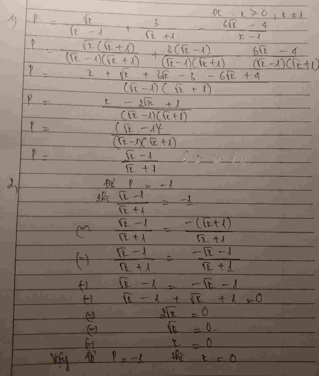 toan-lop-9-p-dfrac-sqrt-sqrt-1-dfrac-3-sqrt-1-dfrac-6-sqrt-4-1-1-rut-gon-p-2-tim-de-p-1-3-tim