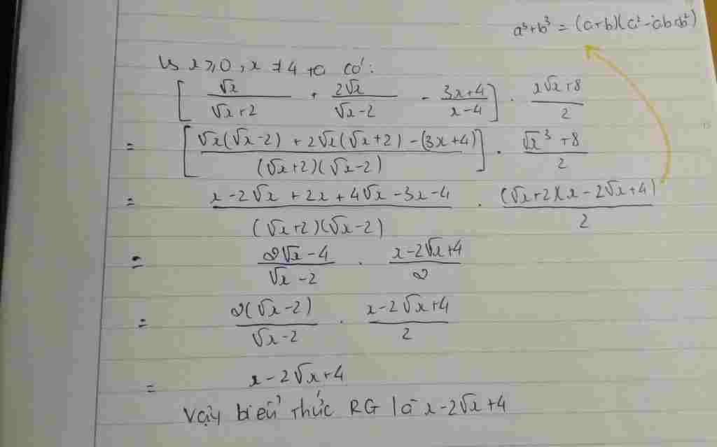 toan-lop-9-rut-gon-frac-2-frac-2-2-frac-3-4-4-frac-8-2-0-neq-4